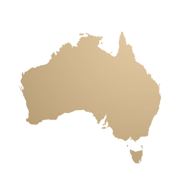 istock Map of Australian, sign silhouette. World Map Globe. Vector Illustration isolated on white background. African continent 2167111444