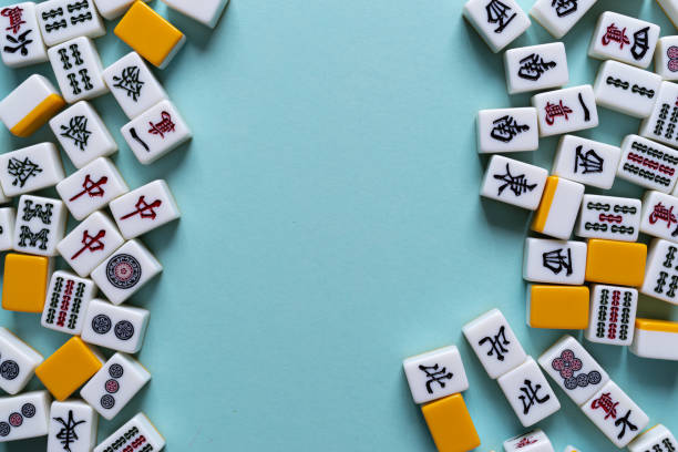 istock Mahjong tiles lined up 2167112940