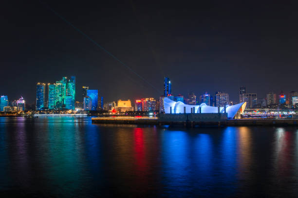 istock Night view of Qingdao City 2167114620