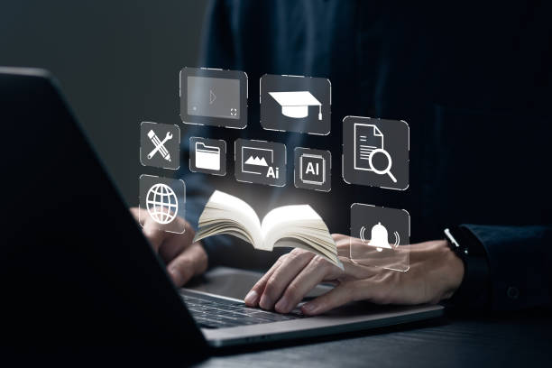 istock online education e-learning internet lessons Seminar via online website Studying abroad, distance conferencing, online education technology, teaching videos and internet lessons. 2167122404