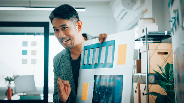 Business Presentation in Office | Design Leader Explaining Mobile Prototype and Strategy
