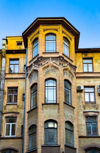istock Historical Residential Building Facade Captured from Courtyard in Evening Light 2167123247
