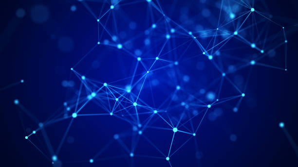 istock Modern design of network connection structure. Abstract background with interlacing dots and lines. 3D rendering. 2167125373