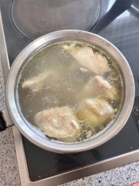 istock The chicken soup that's boiling in the saucepan 2167127296
