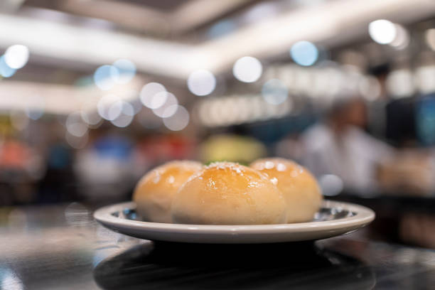 Dum sum Pork bread in the restaurant in Guangzhou, Guangdong.