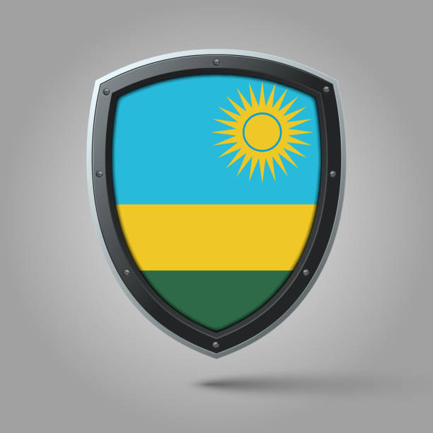 National Shield of RWANDA Flag with Original color