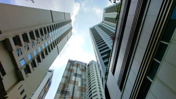 istock A towering skyscraper photographed from a high angle 2167136378