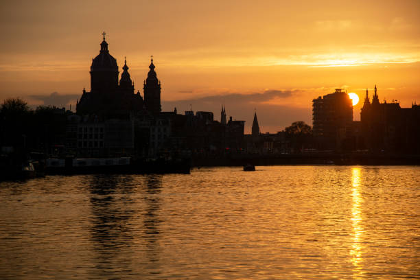 The Basilica of Saint Nicholas (Basiliek van de Heilige Nicolaas) in the Old Centre district of Amsterdam, Netherlands