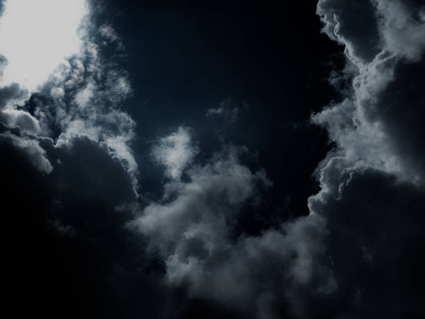 istock Cloud storm sky dark rain lightning thunder stoumy typhoon Nature light scene rainy atmosphere damage effect carbon dioxide dust air pollution 2.5 Pm, texture nature windstorm weather skyscape. 2167137828