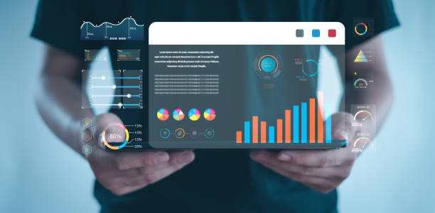 istock Dashboard for data business analysis and Data Management System with KPI and metrics connected to the database for technology finance,  marketing,operations, sales. 2167140775