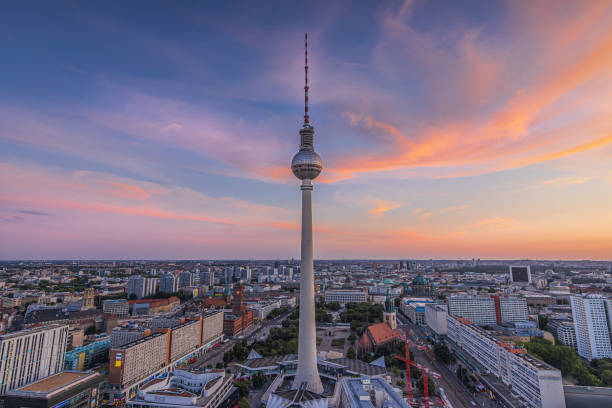 istock Berlin skyline at sunset with television tower 2167141699