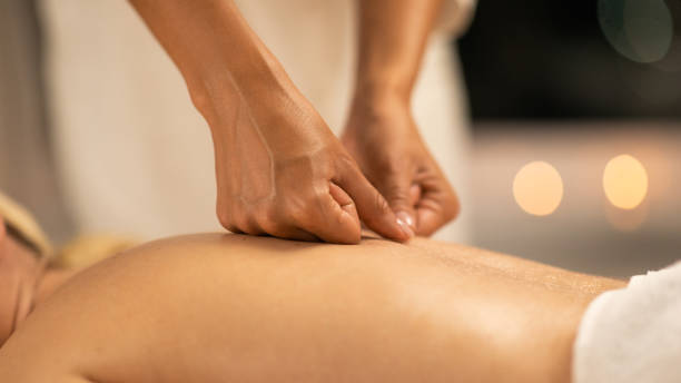 istock Woman Receiving Back Massage at Spa, Closeup 2167146117