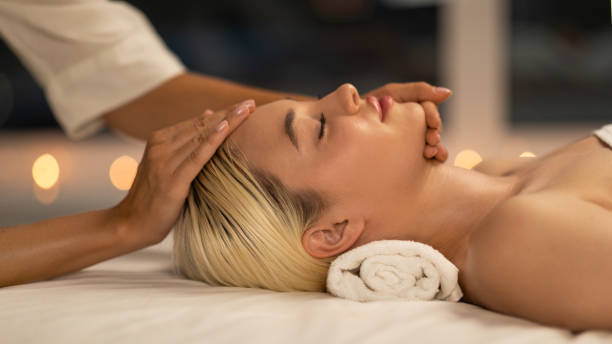 istock Blonde Young Lady Experiencing Relaxing Spa Treatment 2167146150