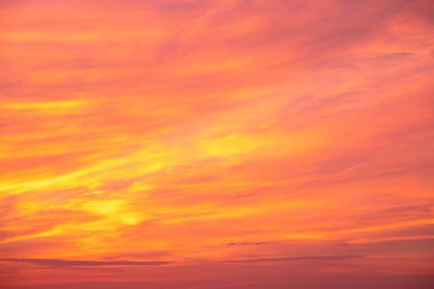 Beautiful , luxury soft gradient orange gold clouds and sunlight on the blue sky perfect for the background, take in everning,Twilight, Large size, high definition landscape photo
