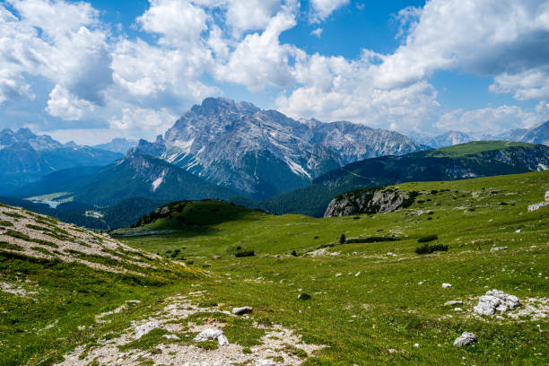 Beautiful view to a mountain in the Sesto Dolomites