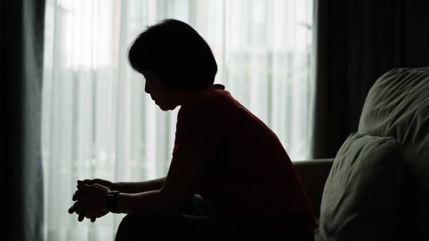 istock Woman stressing on sofa at home. 2167154047