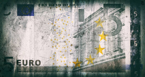 Close up European Union Paper Currency Euro