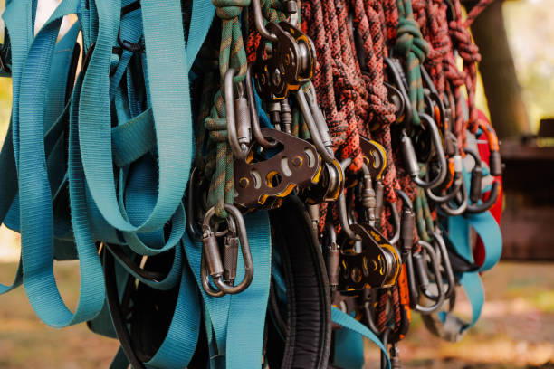 istock Climbing gear and equipment closeup. 2167157595