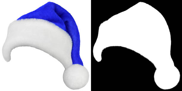istock Santa Claus blue cap isolated on white 2167164359
