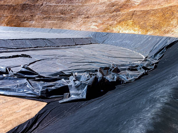 istock Installation process of geosynthetics in industry and mining 2167181262