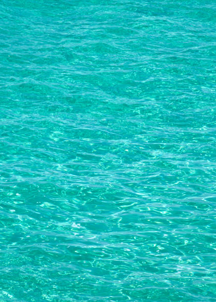 Turquoise background of Mediterranean Sea surface