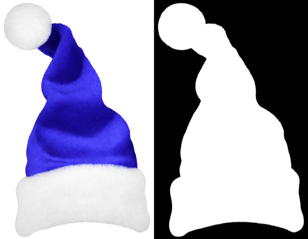 istock Santa Claus blue cap isolated on white 2167200166