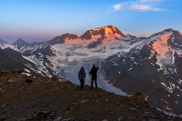 istock Hikers enjoying glacier view in the morning, Tyrol 2167202059