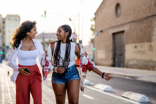 istock Joyous Diverse Friends Strolling in the City 2167204200