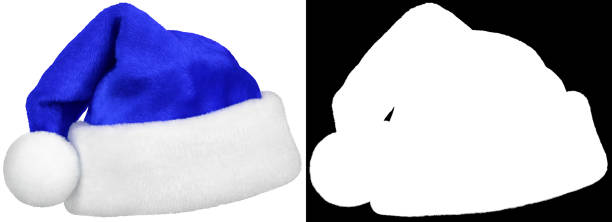 istock Santa Claus blue cap isolated on white 2167208888