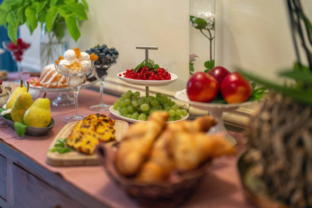 istock Elegant Vintage Hotel Morning Buffet Spread 2167215165