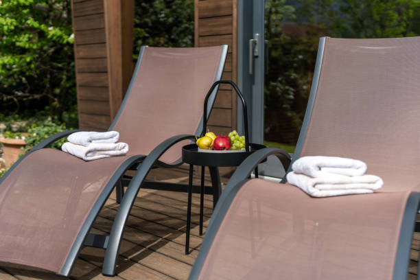 istock Tranquil Boutique Hotel Sauna Deck Lounging 2167215222