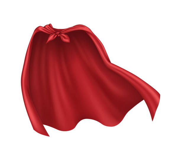 istock Silk superhero cloak tied on shoulders vector illustration 2167217771