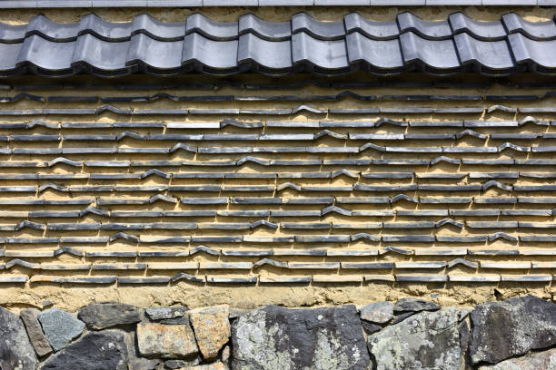 Tiled walls of samurai residences in the Edo period