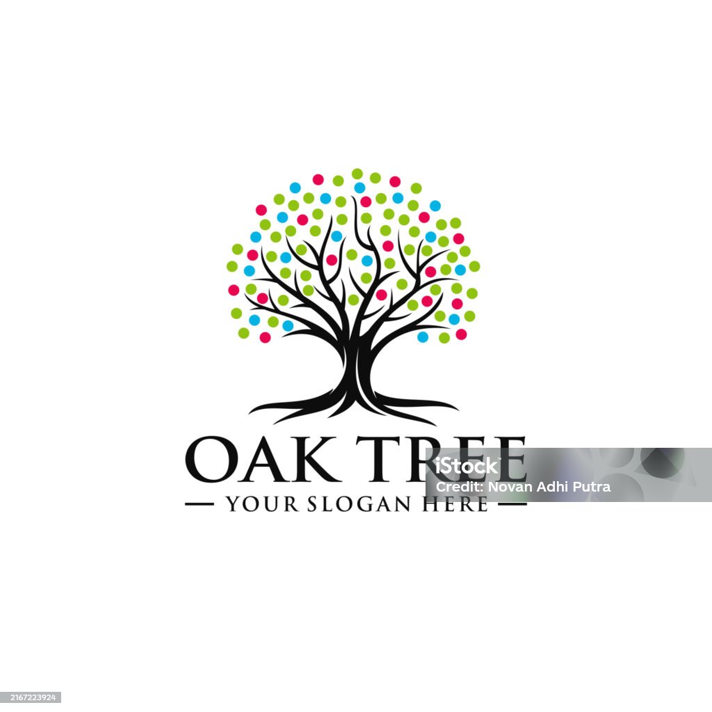 Abstract Oak Vector Oak Tree Stock Illustration - Download Image Now - Abstract ...