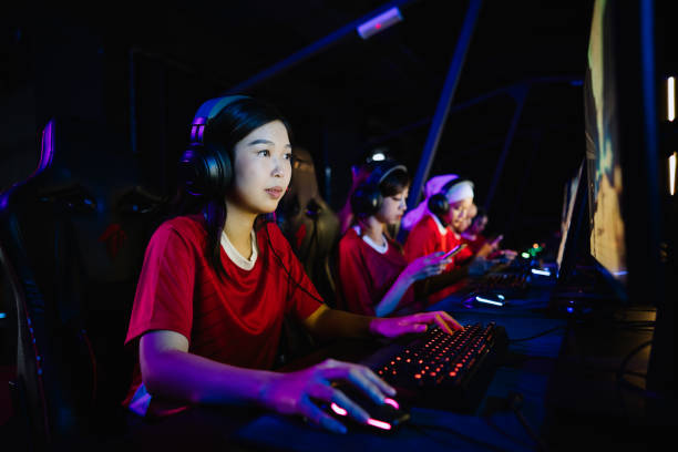 istock Esport female gamer practicing for the championship. 2167226348