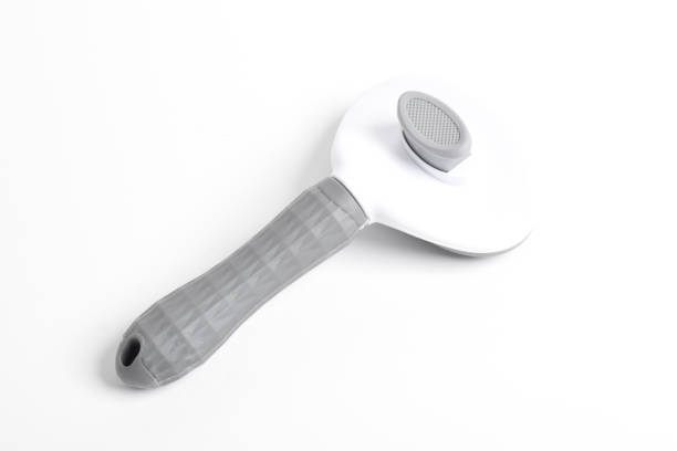 istock Plastic pet brush isolated. pet slicker brush, pet comb 2167226782