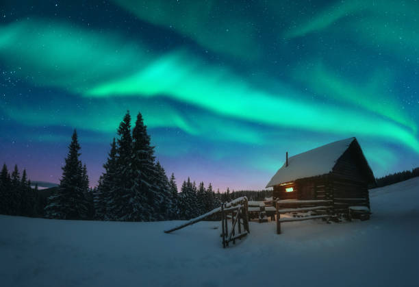 istock Fantastic landscape with northen light 2167229179