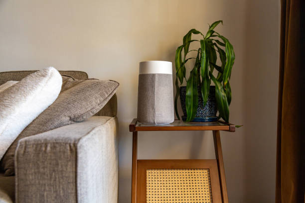 istock Air purifier in living room 2167237546