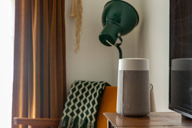 istock Air purifier in clean living room 2167237673