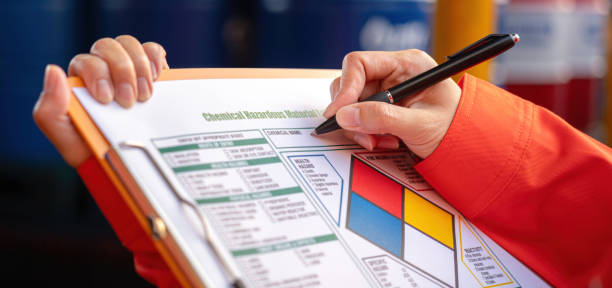 istock Verify on chemcal safety and hazard material checklist. 2167238937