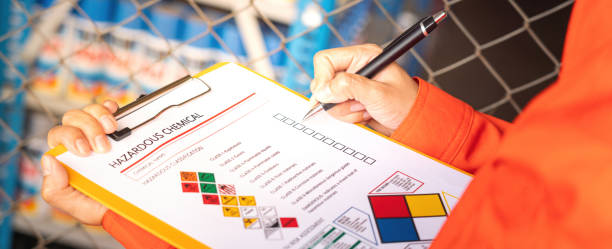 istock Verify on chemcal safety and hazard material checklist. 2167238953