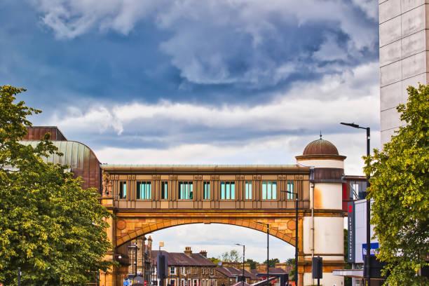 istock Historic pedestrian bridge under dramatic cloudy sky in Harrogate, North Yorkshire 2167248082