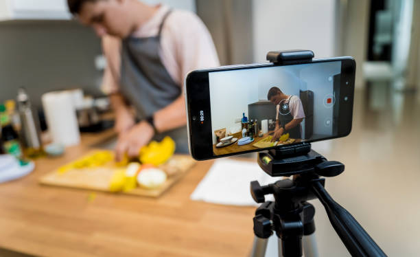 istock The chef is broadcasting live from workshop how to prepare a vegetarian food 2167248099
