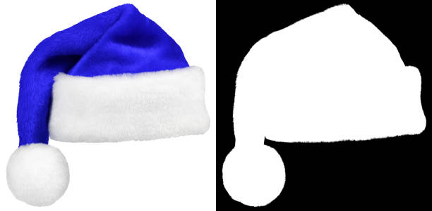 istock Santa Claus blue cap isolated on white 2167249013