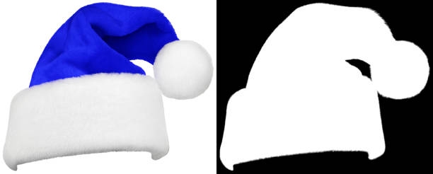 istock Santa Claus blue cap isolated on white 2167249034