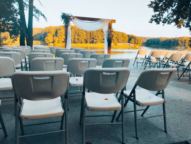 interior of outdoor wedding ceremony