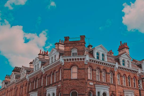 istock Historic brick building with ornate architecture under blue sky in Harrogate, North Yorkshire 2167249948