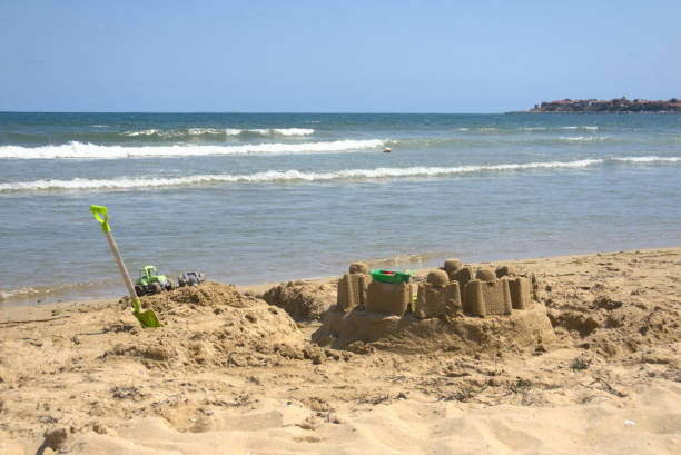 istock Sand Castle on the Beach 2167251967