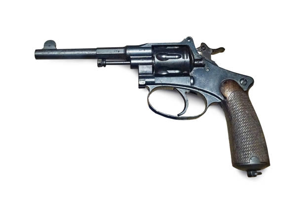 istock Pistol revolver isolated on white 2167252452