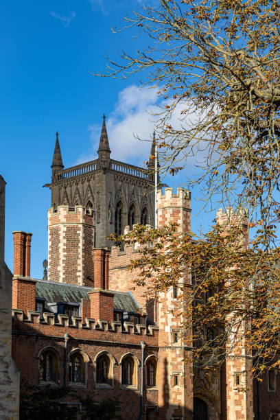 istock Gothic building in Cambridge with clear sky 2167253530
